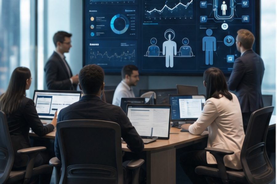 AI Economy editorial visual for The Great Displacement: Middle Management in the Age of Agents
